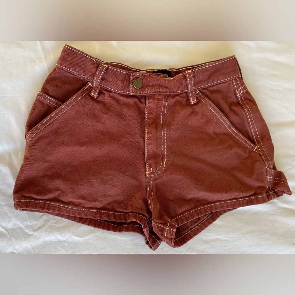 BDG Urban Outfitters! Rust‎ Color Cargo Cotton Denim Shorts Sz 25 G-12